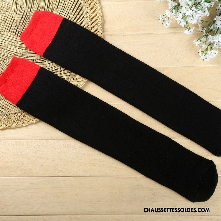 Chaussettes Longues Femme Renforcé Long Stock L'automne Leggings Thermiques Hiver Couleurs Mixtes Noir