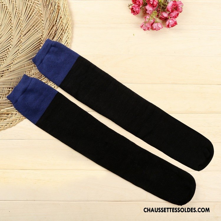 Chaussettes Longues Femme Renforcé Long Stock L'automne Leggings Thermiques Hiver Couleurs Mixtes Noir