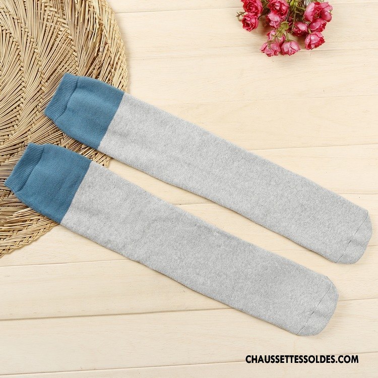 Chaussettes Longues Femme Renforcé Long Stock L'automne Leggings Thermiques Hiver Couleurs Mixtes Noir