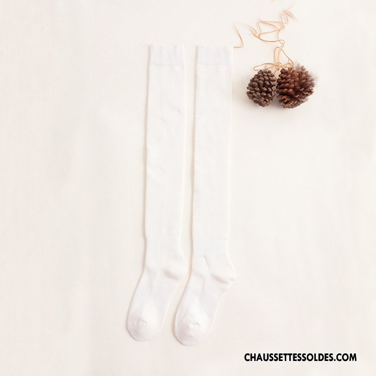 Chaussettes Longues Femme Renforcé Mélangé La Laine Hiver Plus De Velours Thermiques Marron / Brun