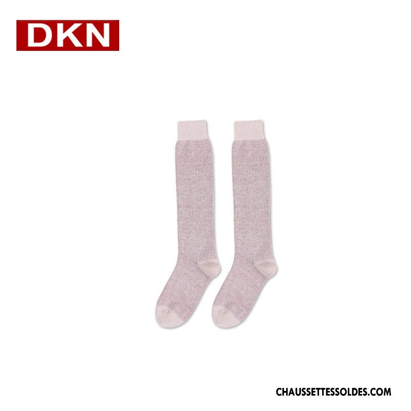 Chaussettes Longues Femme Réseau Style Chaud Printemps Marque De Tendance Lettre Chaussette À Genou Rouge Rose