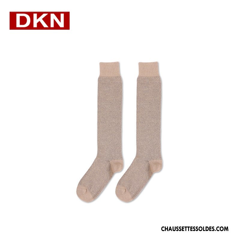 Chaussettes Longues Femme Réseau Style Chaud Printemps Marque De Tendance Lettre Chaussette À Genou Rouge Rose