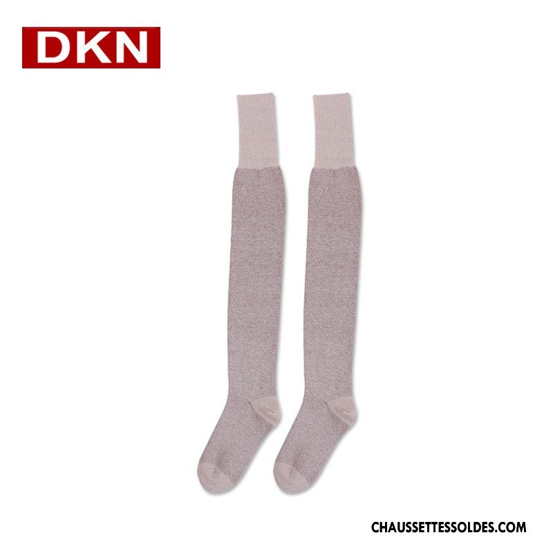 Chaussettes Longues Femme Réseau Style Chaud Printemps Marque De Tendance Lettre Chaussette À Genou Rouge Rose