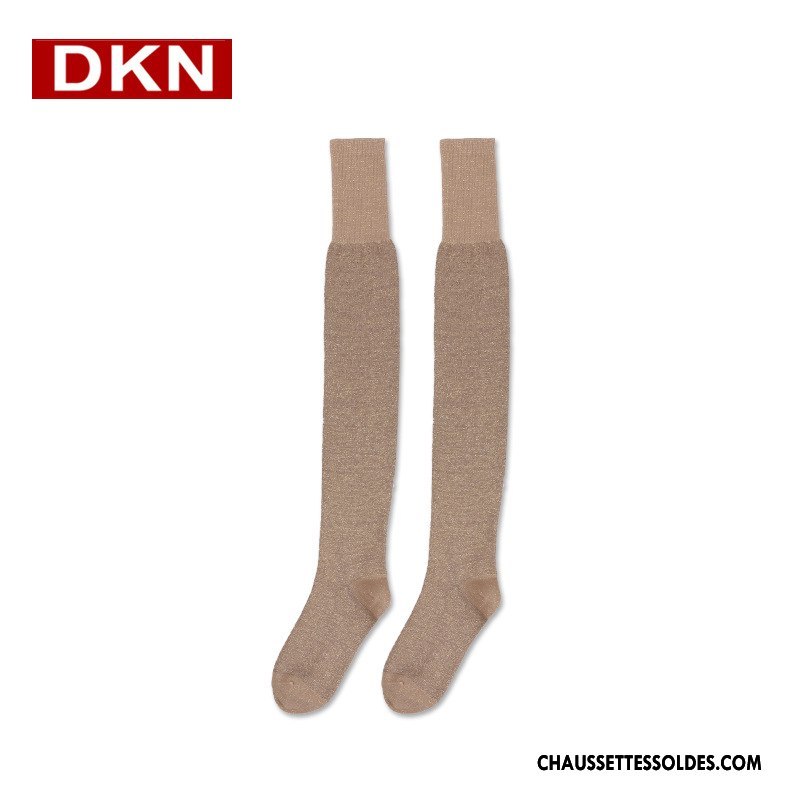 Chaussettes Longues Femme Réseau Style Chaud Printemps Marque De Tendance Lettre Chaussette À Genou Rouge Rose