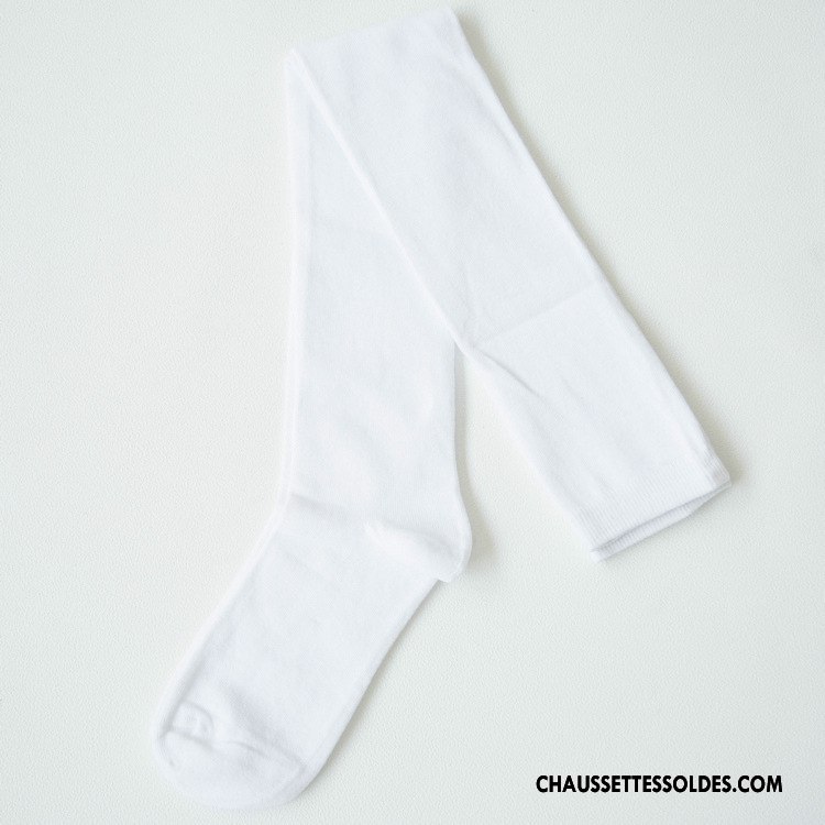 Chaussettes Longues Femme Sexy Haute Style Japonais Gros Pure Noir