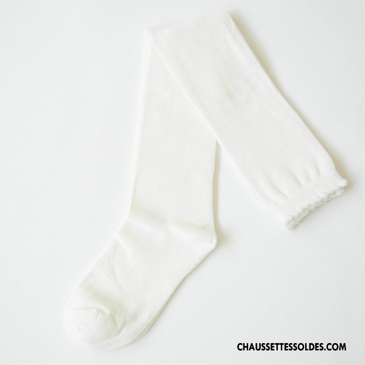 Chaussettes Longues Femme Sexy Haute Style Japonais Gros Pure Noir