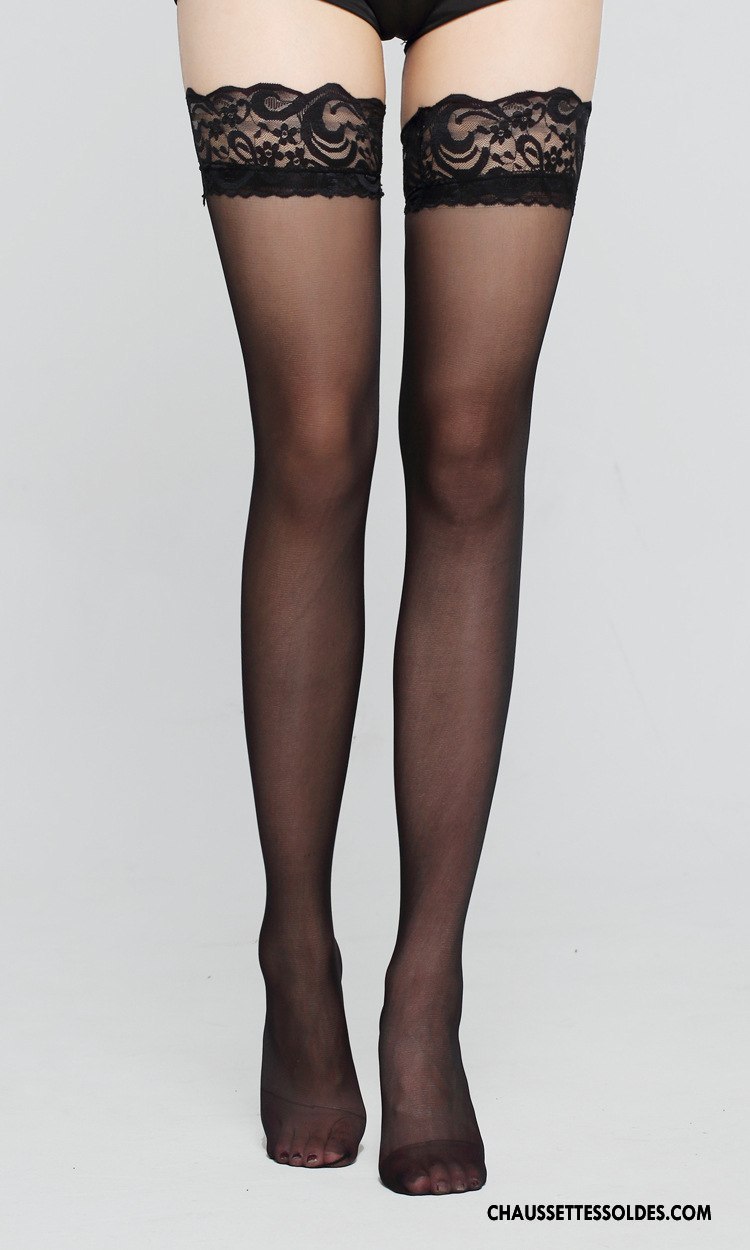 Chaussettes Longues Femme Silicone Chaussette De Noël Antidérapant Le Nouveau Long Stock Blanc
