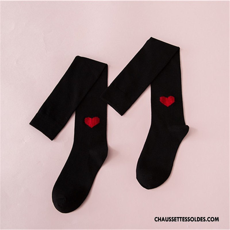 Chaussettes Longues Femme Style Chaud Amour Dame Mode L'automne Le Nouveau Gris