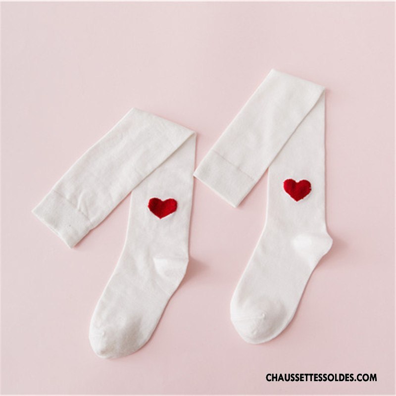 Chaussettes Longues Femme Style Chaud Amour Dame Mode L'automne Le Nouveau Gris