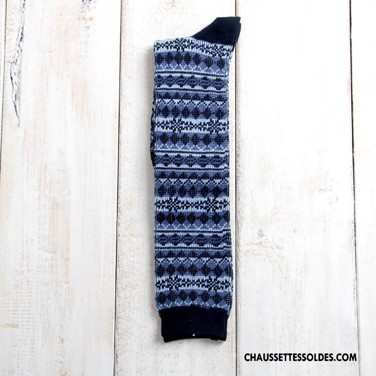 Chaussettes Longues Femme Style National L'automne Hiver Milieu Bambou Marron / Brun