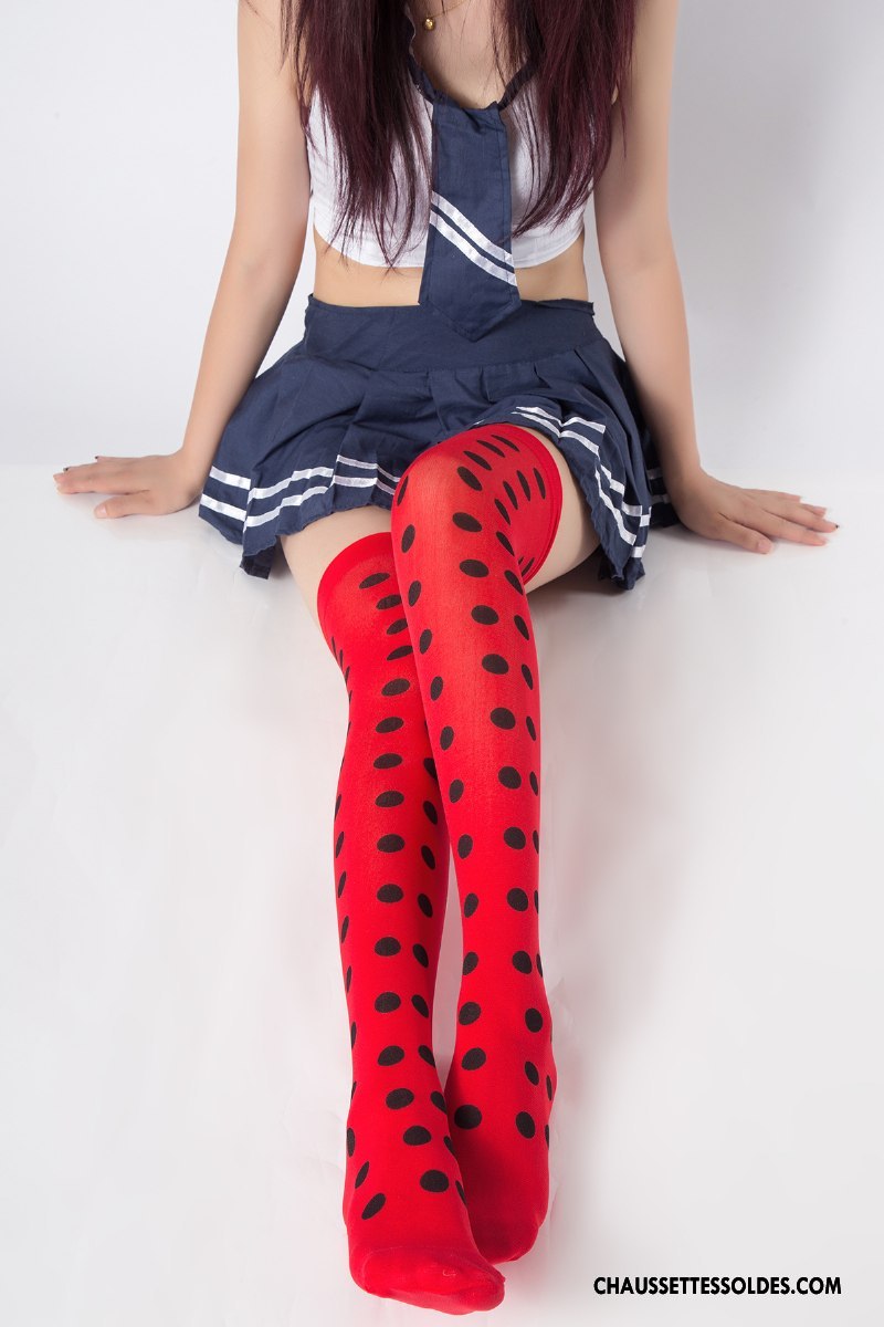 Chaussettes Longues Femme Tendance Charme Haute Long Stock Mince Noir
