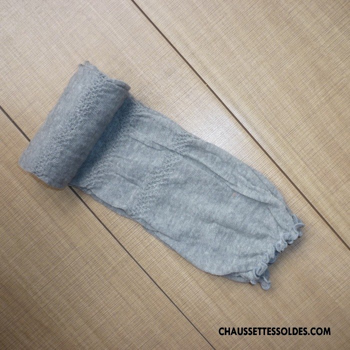 Chaussettes Longues Femme Thermiques Été Crème Solaire Genouillère Chaussettes En Coton Mince Jaune