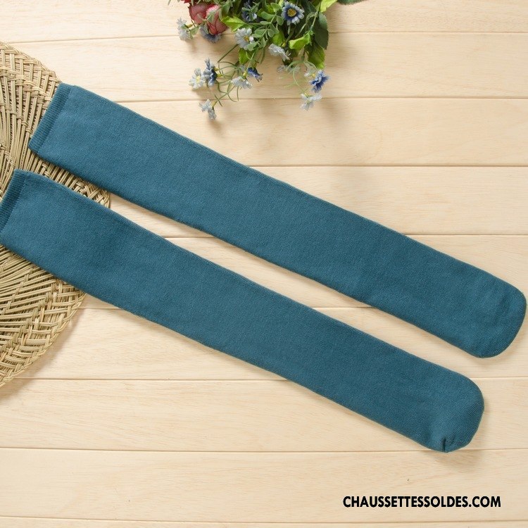 Chaussettes Longues Femme Uniformes Vent D'université L'automne Terry Renforcé Hiver Blanc