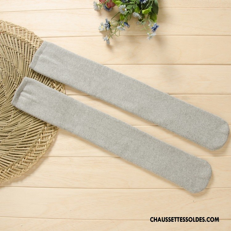 Chaussettes Longues Femme Uniformes Vent D'université L'automne Terry Renforcé Hiver Blanc