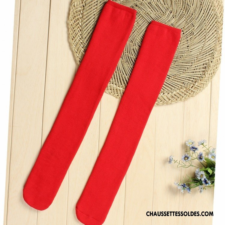 Chaussettes Longues Femme Uniformes Vent D'université L'automne Terry Renforcé Hiver Blanc