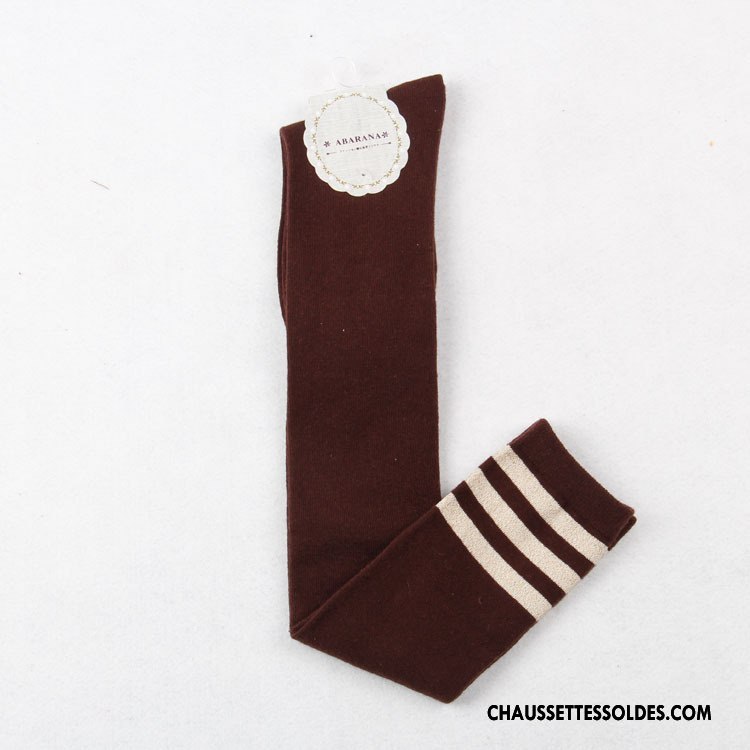 Chaussettes Longues Femme Vent D'université Mince Haute 100% Coton Blanc