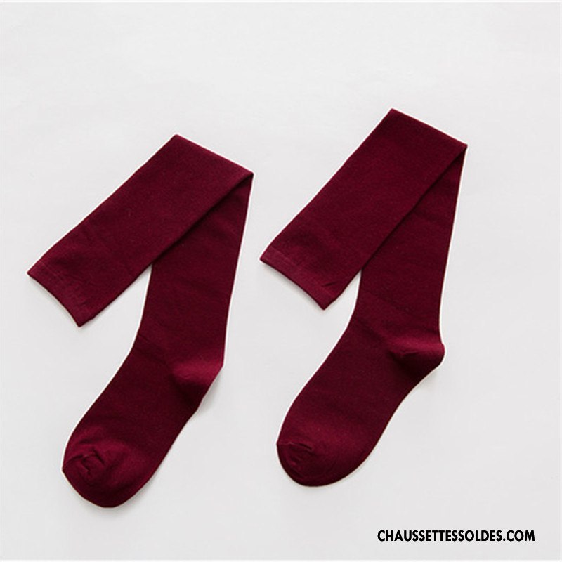 Chaussettes Longues Femme Vent D'université Nouvelles Arrivées 100% Coton Mode Dame Long Stock Pure Gris
