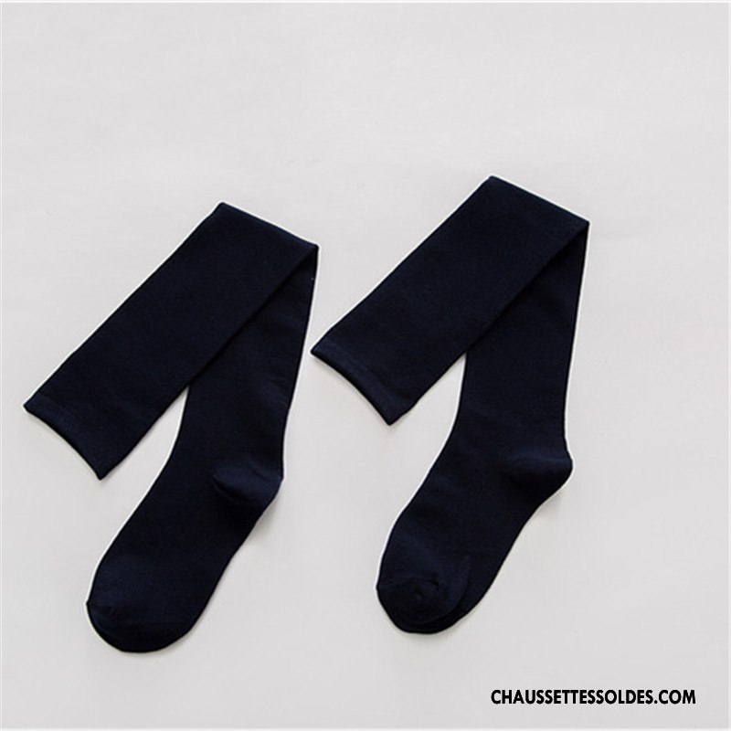 Chaussettes Longues Femme Vent D'université Nouvelles Arrivées 100% Coton Mode Dame Long Stock Pure Gris