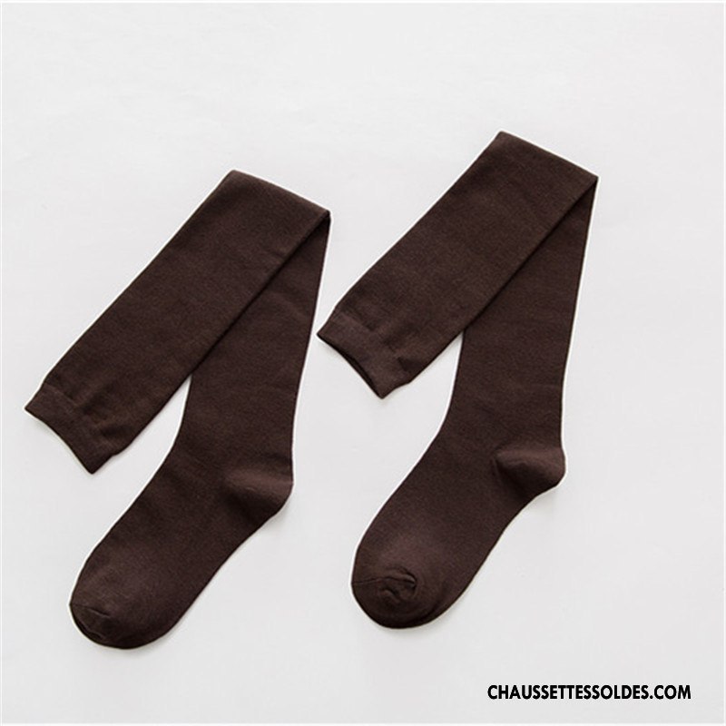 Chaussettes Longues Femme Vent D'université Nouvelles Arrivées 100% Coton Mode Dame Long Stock Pure Gris