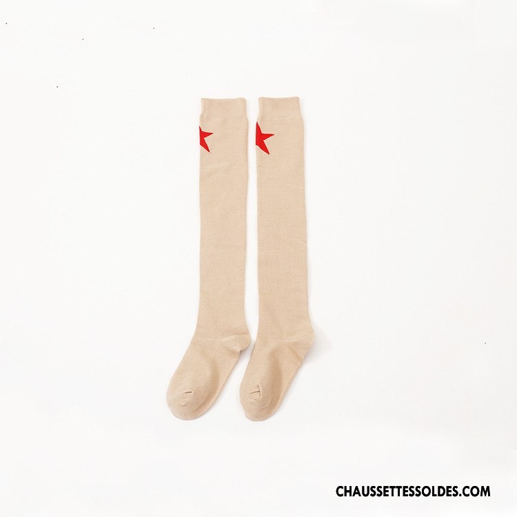 Chaussettes Longues Femme Vent D'université Super Star Hiver Élève Gros L'automne Gris