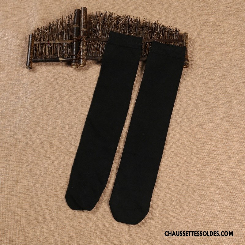 Chaussettes Longues Femme Vent D'université Élève Uniformes Milieu Blanc