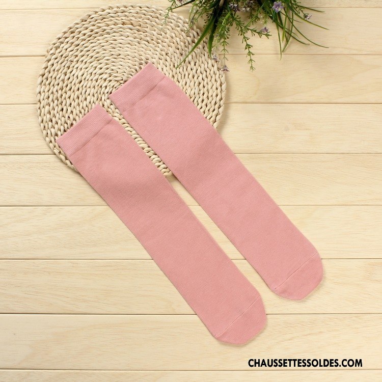 Chaussettes Longues Femme Vent D'université Élève Uniformes Milieu Blanc