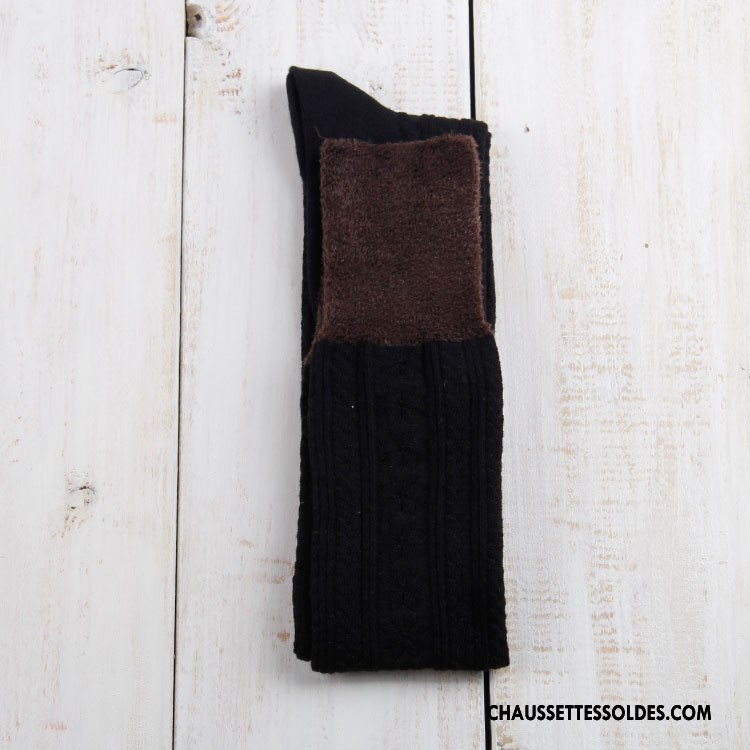Chaussettes Longues Femme Yarn Plume 100% Coton Long Stock Confortable Thermiques Marron / Brun