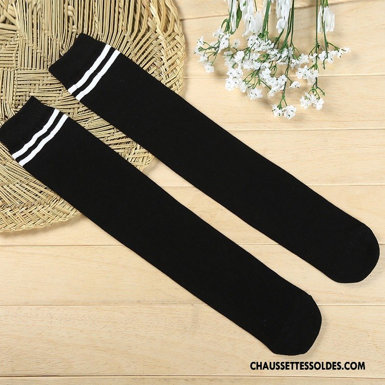 Chaussettes Longues Femme Élève Printemps Matelassé L'automne Long Stock Uniformes Arc En Ciel Blanc