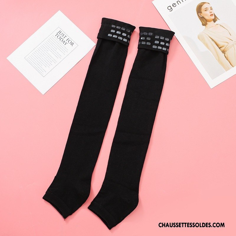 Chaussettes Longues Femme Été Silicone Thermiques Yoga Genouillère Équitation Gris