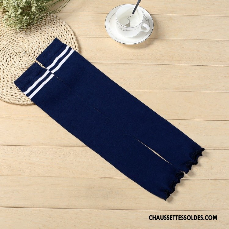 Chaussettes Longues Femme Été Thermiques Haute De Plein Air Printemps 100% Coton Rose