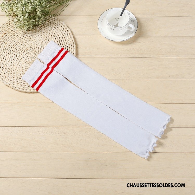 Chaussettes Longues Femme Été Thermiques Haute De Plein Air Printemps 100% Coton Rose