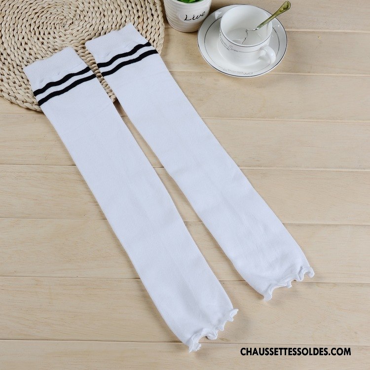 Chaussettes Longues Femme Été Thermiques Haute De Plein Air Printemps 100% Coton Rose
