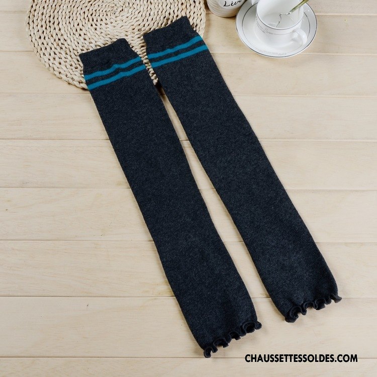 Chaussettes Longues Femme Été Thermiques Haute De Plein Air Printemps 100% Coton Rose