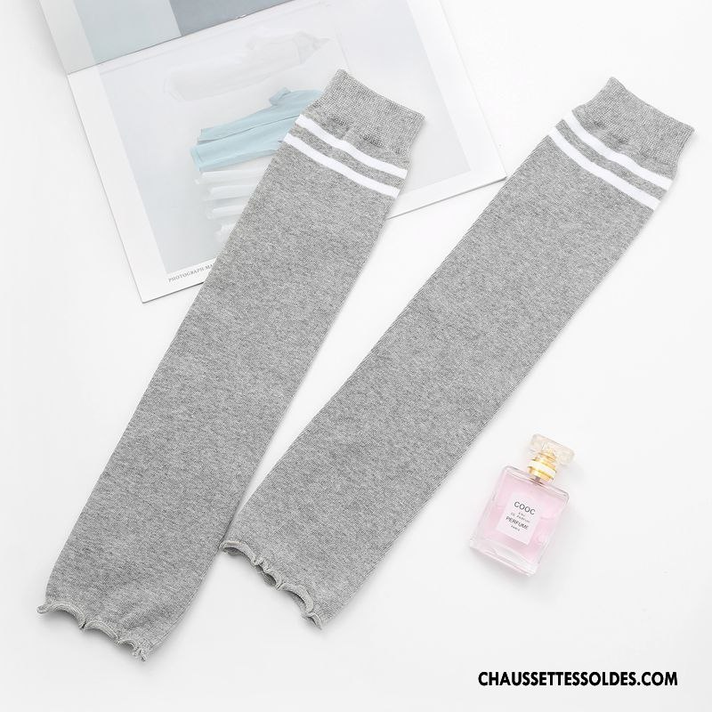 Chaussettes Longues Femme Été Thermiques Haute De Plein Air Printemps 100% Coton Rose