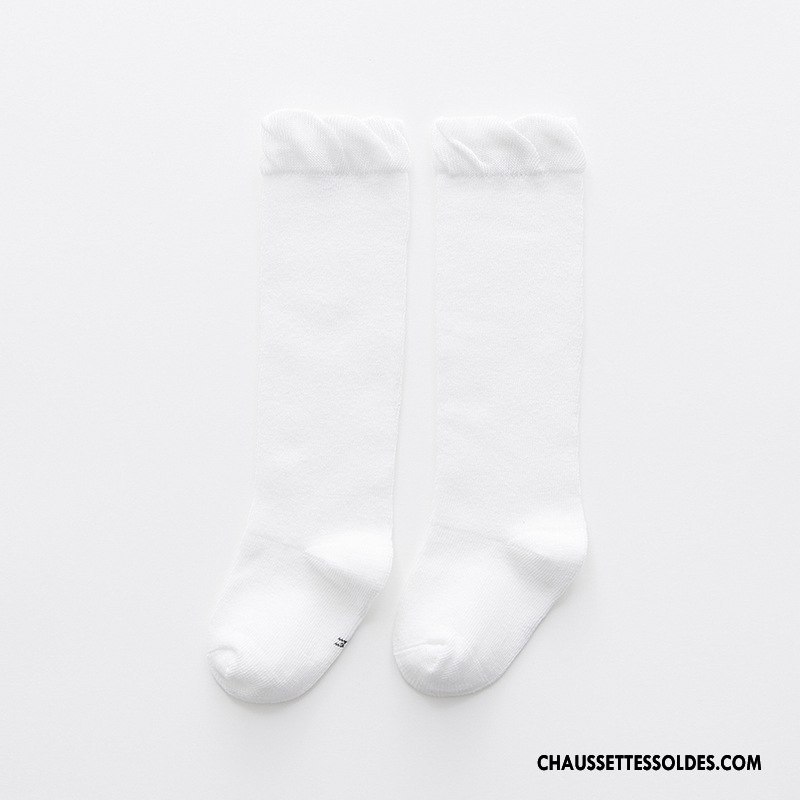 Chaussettes Longues Fille 100% Coton Enfant Été Nouveau Printemps Très Mince Bleu Clair