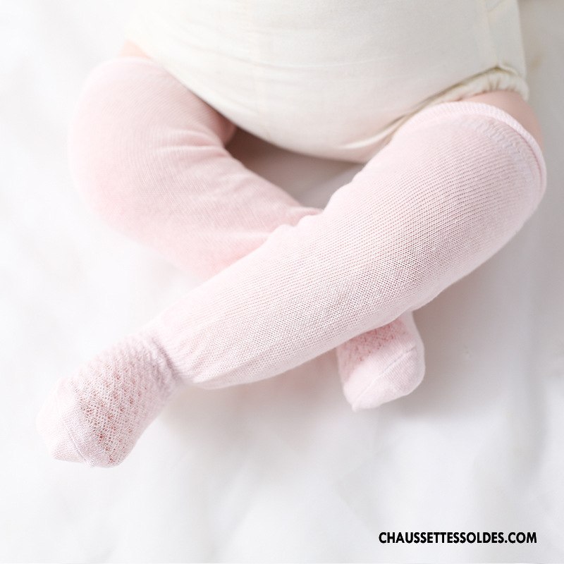 Chaussettes Longues Fille 100% Coton Été Cuisse Fishnet Enfant Réseau Baggy Bleu