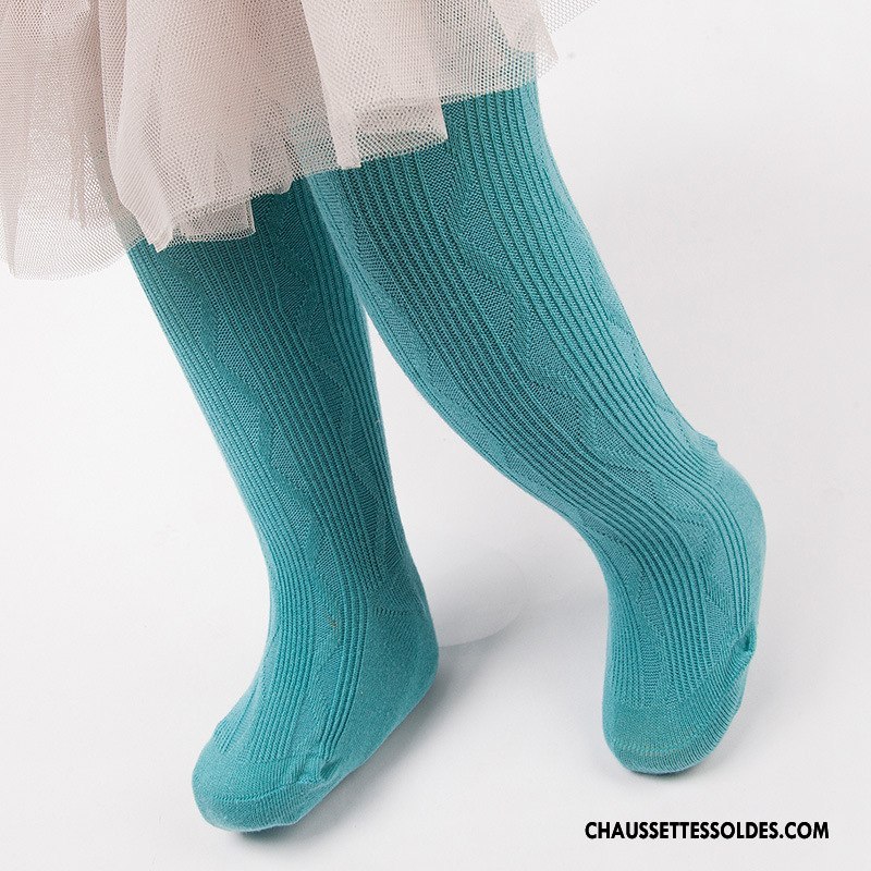 Chaussettes Longues Fille Amour 100% Coton L'automne Matelassé Guêtres Leggings Bébé Rose