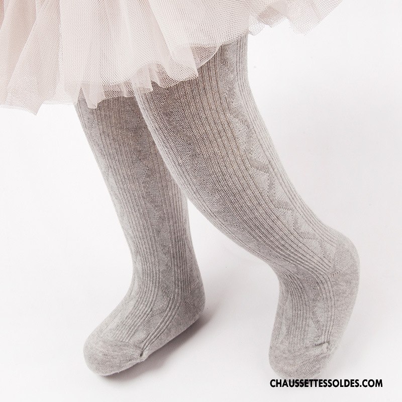 Chaussettes Longues Fille Amour 100% Coton L'automne Matelassé Guêtres Leggings Bébé Rose