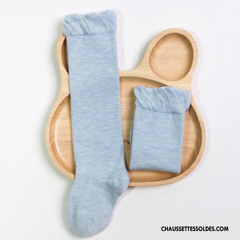 Chaussettes Longues Fille Bouche Libre Bébé Enfant Printemps Couleur Le Nouveau Violet