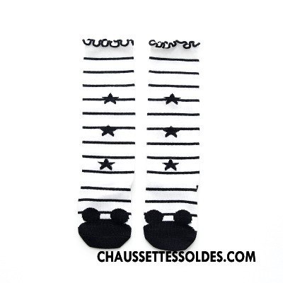 Chaussettes Longues Fille Bébé Bois Ourlet Milieu Haute Princesse Vert Foncé