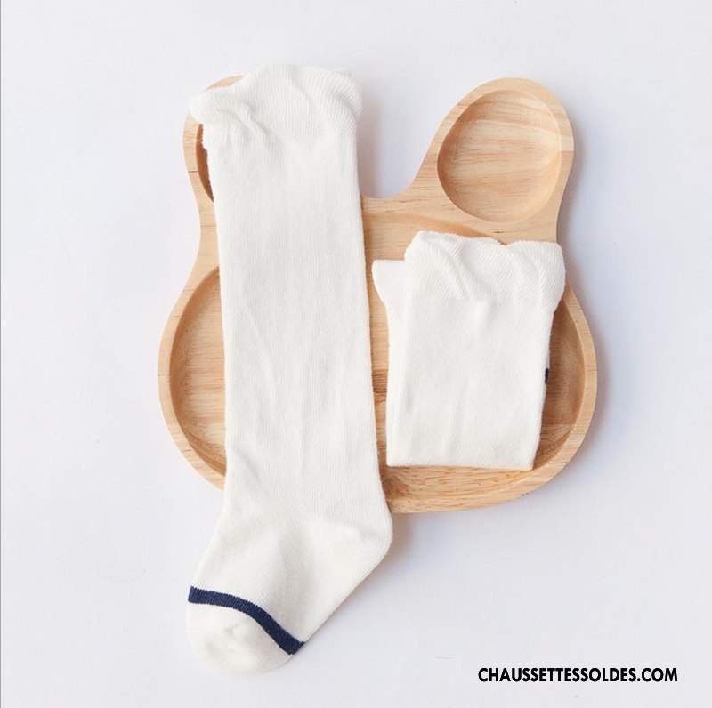 Chaussettes Longues Fille Bébé Enfant Printemps Matelassé Le Nouveau L'automne Rose