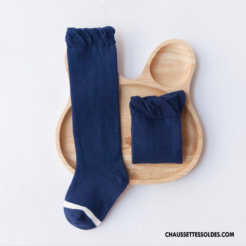 Chaussettes Longues Fille Bébé Enfant Printemps Matelassé Le Nouveau L'automne Rose