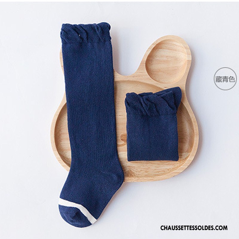 Chaussettes Longues Fille Bébé Long Stock Enfant Homme Dentelle L'automne Gris