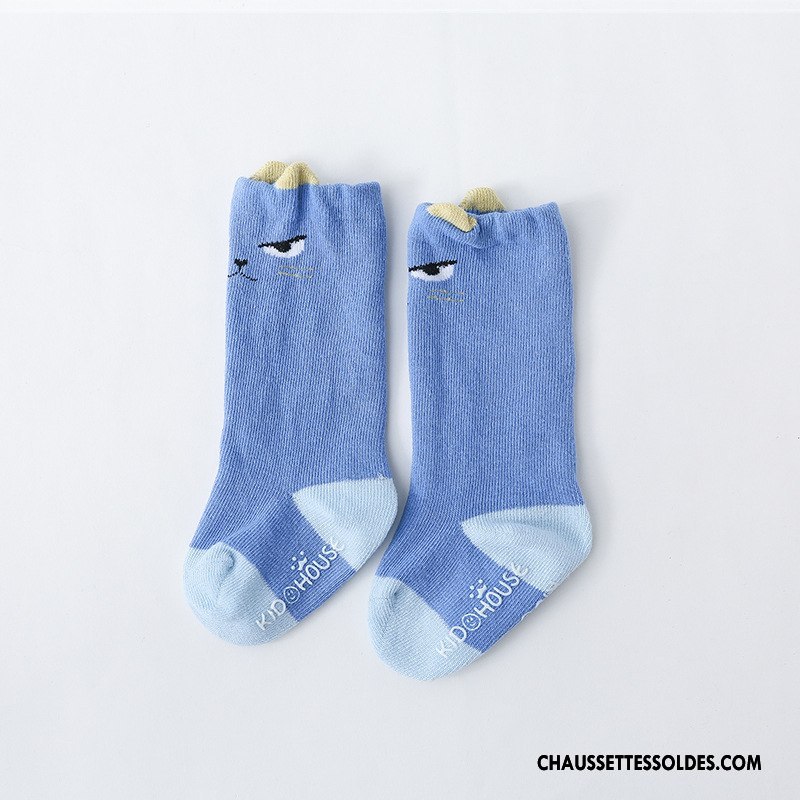 Chaussettes Longues Fille Bébé Printemps Dimensionnel Antidérapant Enfant Long Stock Jaune