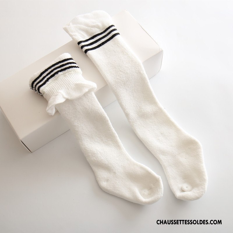 Chaussettes Longues Fille Bébé Renforcé Enfant Long Stock L'automne Hiver Bordeaux