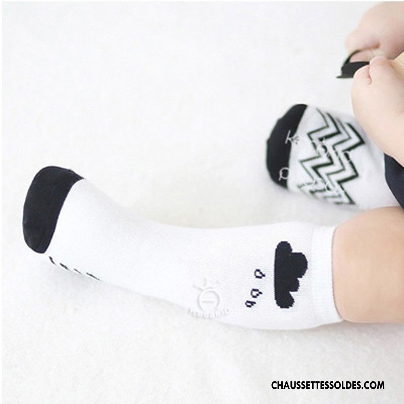Chaussettes Longues Fille Charmant Bébé Milieu Dimensionnel Long Stock Enfant Gris