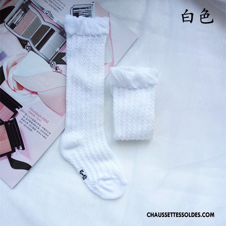 Chaussettes Longues Fille Chaussettes En Coton Enfant Milieu Papillon Creux Guipure Engrener Jaune