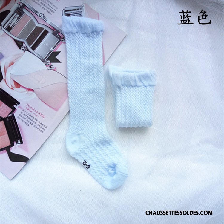 Chaussettes Longues Fille Chaussettes En Coton Enfant Milieu Papillon Creux Guipure Engrener Jaune