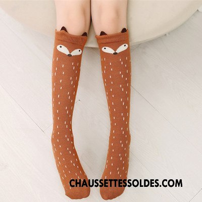 Chaussettes Longues Fille Chaussettes En Coton Femme Enfant Élève Printemps L'automne Rouge
