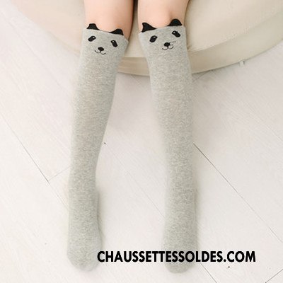 Chaussettes Longues Fille Chaussettes En Coton Femme Enfant Élève Printemps L'automne Rouge